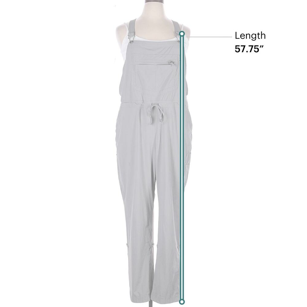 Duluth Trading Co Gray Utility Jumpsuit Overalls XL x 31 Sleeveless Outdoor Bib - Picture 5 of 7